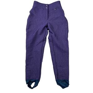 Head Sportwear Nylon Wool Blend Stirrup Ski Pants Purple Sz 26